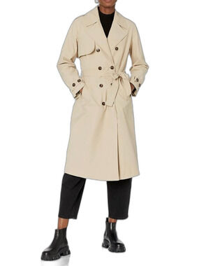 NWT Classic Beige Trench Coat with Tie Belt
